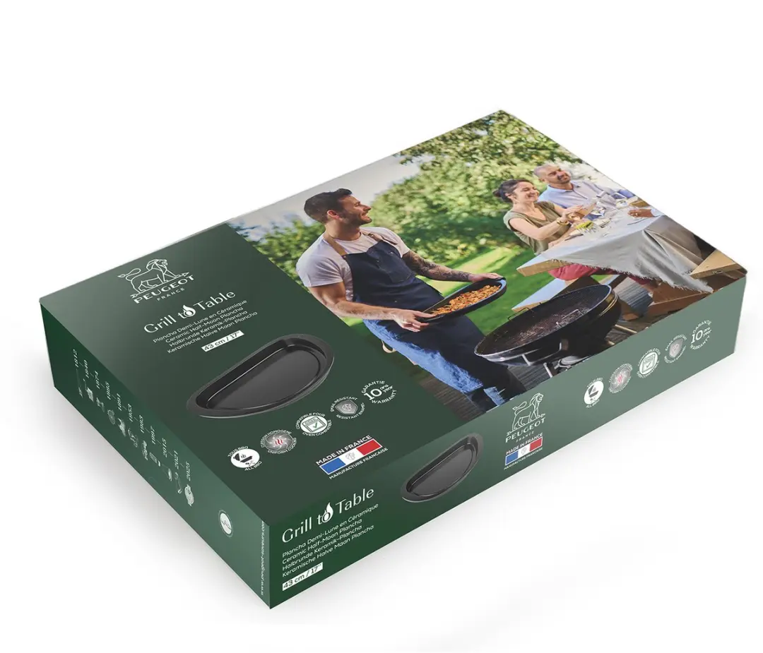 Peugeot Grill to Table Grillplaat 43cm - Halfrond - Zwart