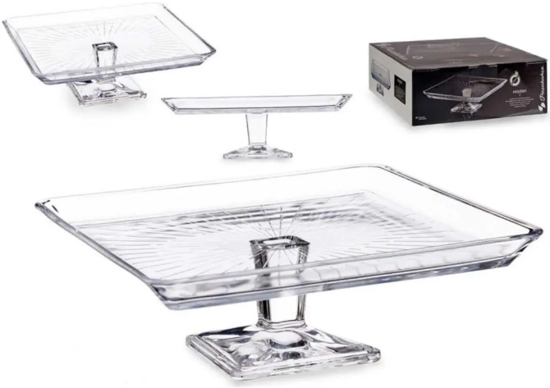 Pasabahce Taartplateau Glas 24x24cm - Transparant