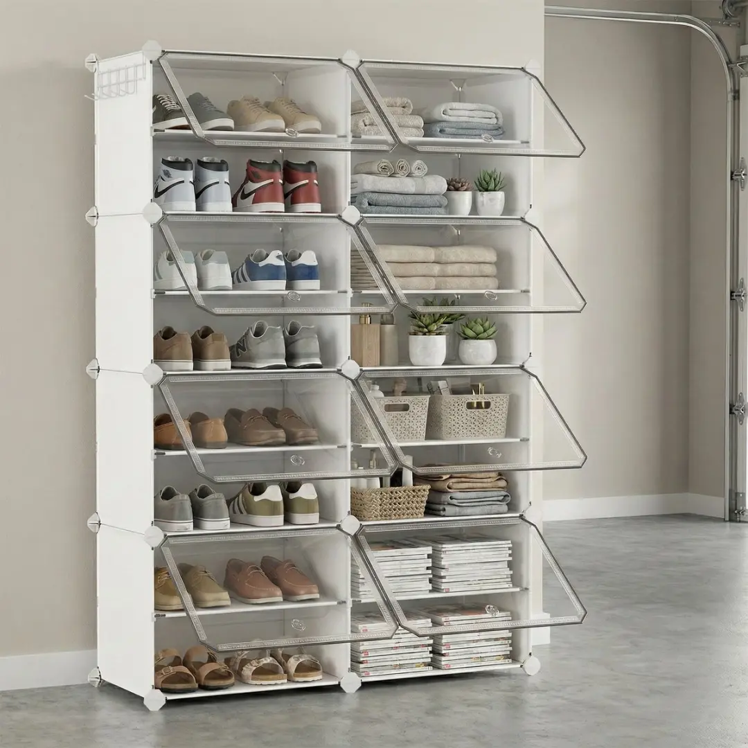 Songmics Schoenenrek LPC034W01 - 8 Vakken Wit
