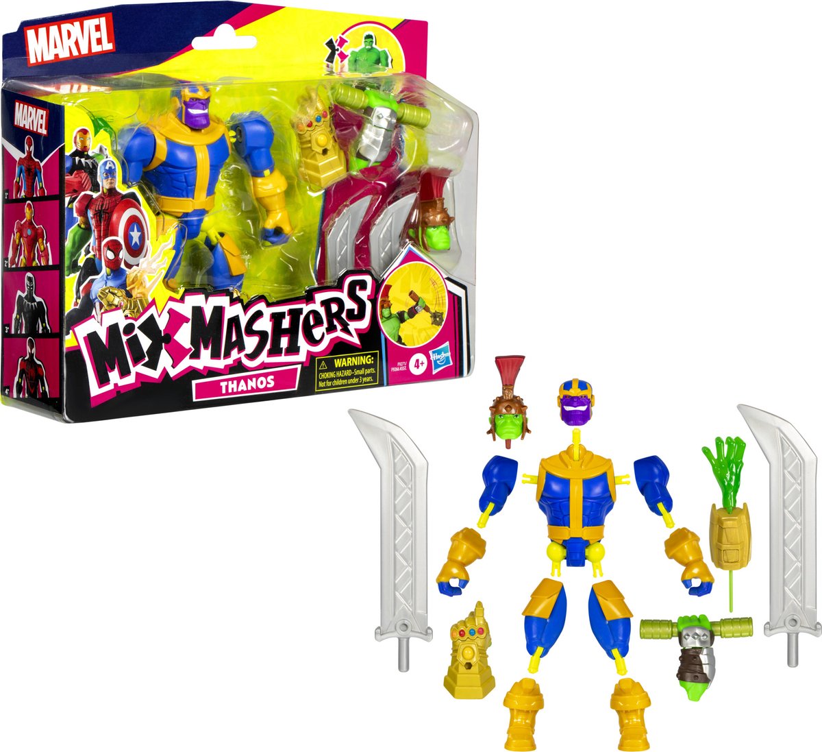 Hasbro Avengers actiefiguur MixMashers deluxe Thanos Marvel speelgoed.