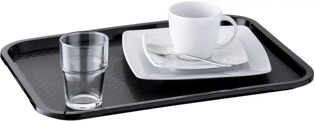 APS Fast Food Serveertablet 53x32.5cm - Zwart - Set van 4