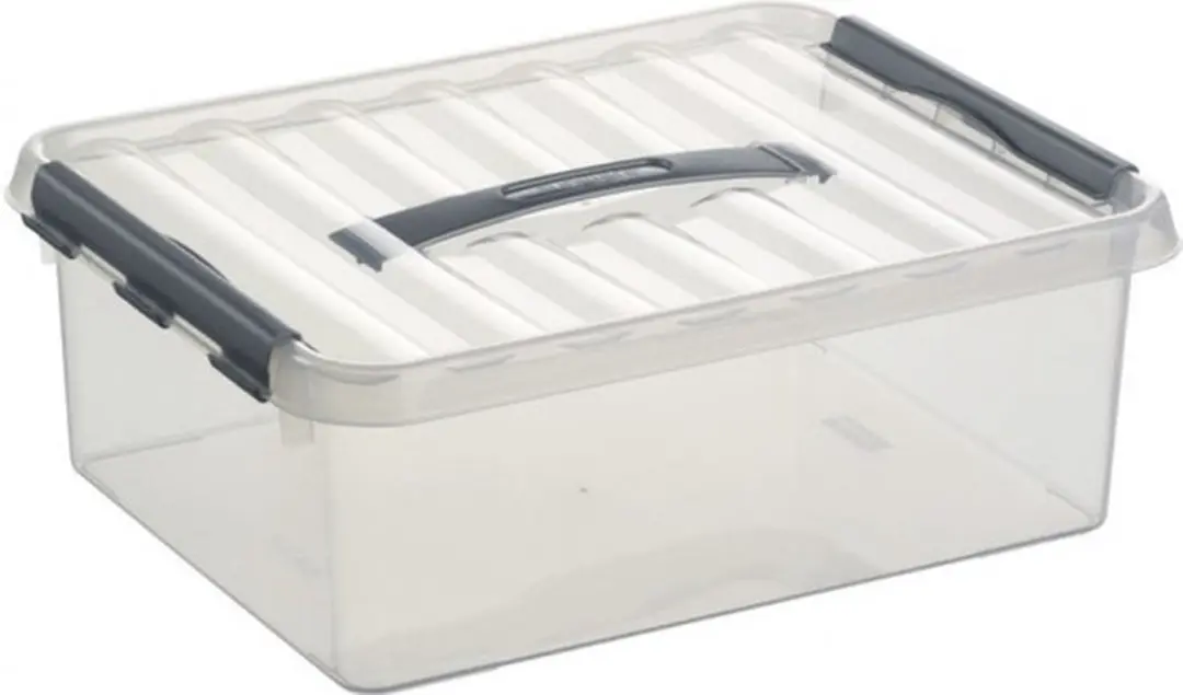 Sunware Q-Line Opbergbox Set 4x - 15L/12L Transparant