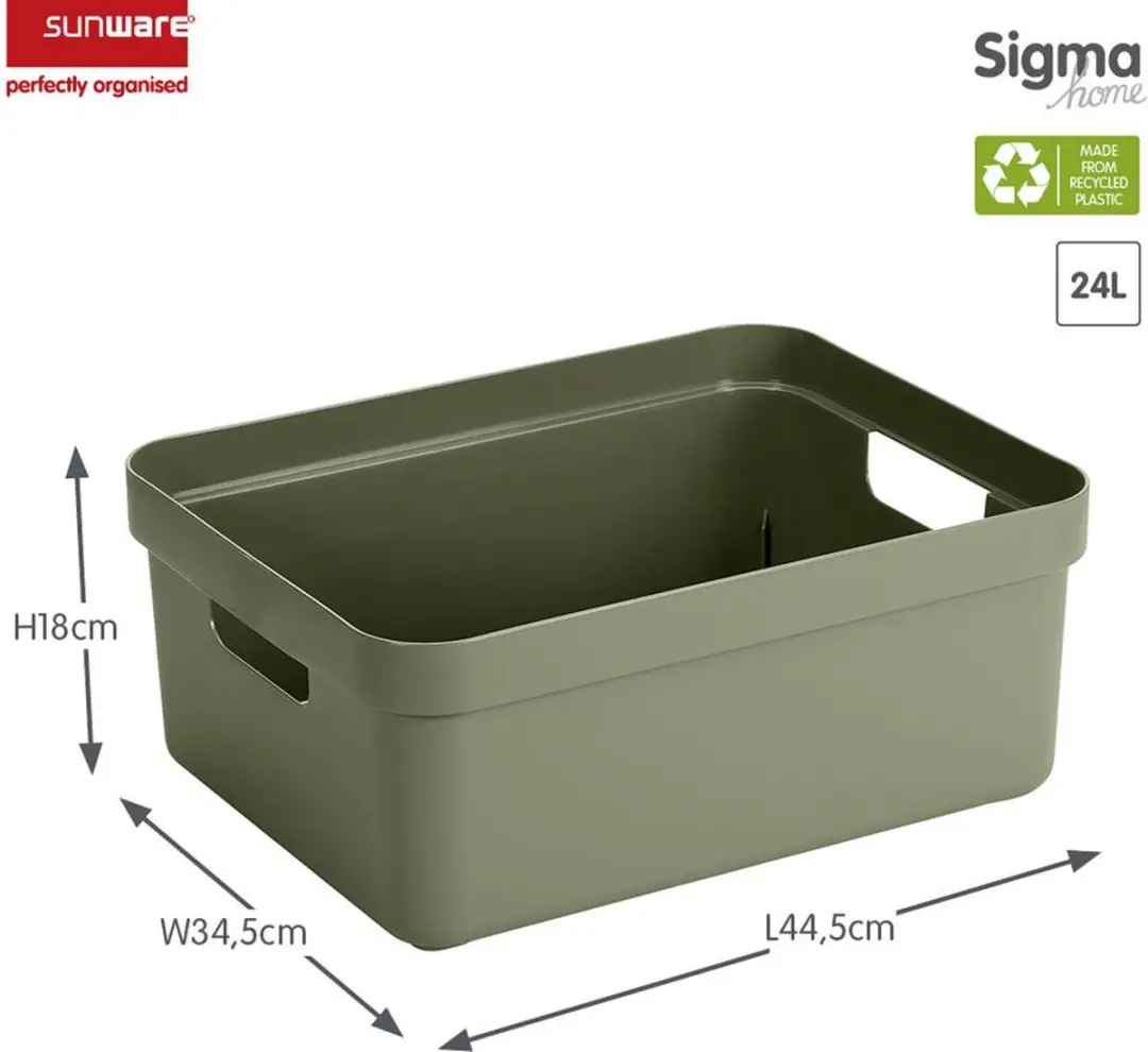 Sunware Sigma Home Opbergbox 24L - Donkergroen