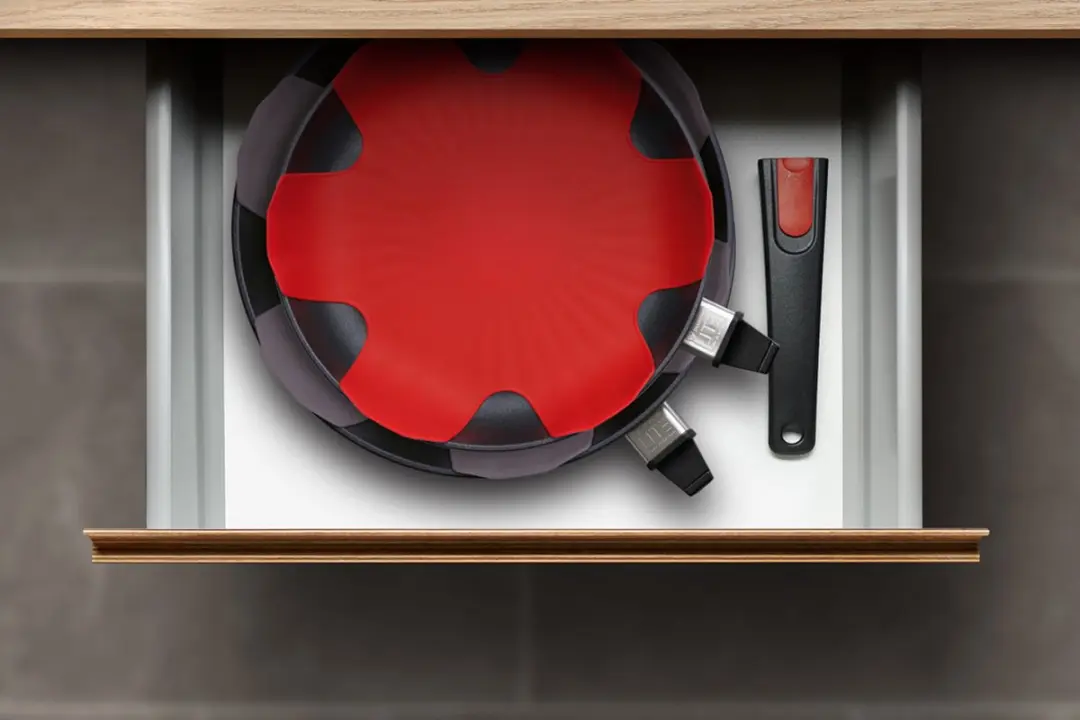 Woll Panbeschermers Set 3 Stuks - Siliconen 40/35cm - Rood/Grijs