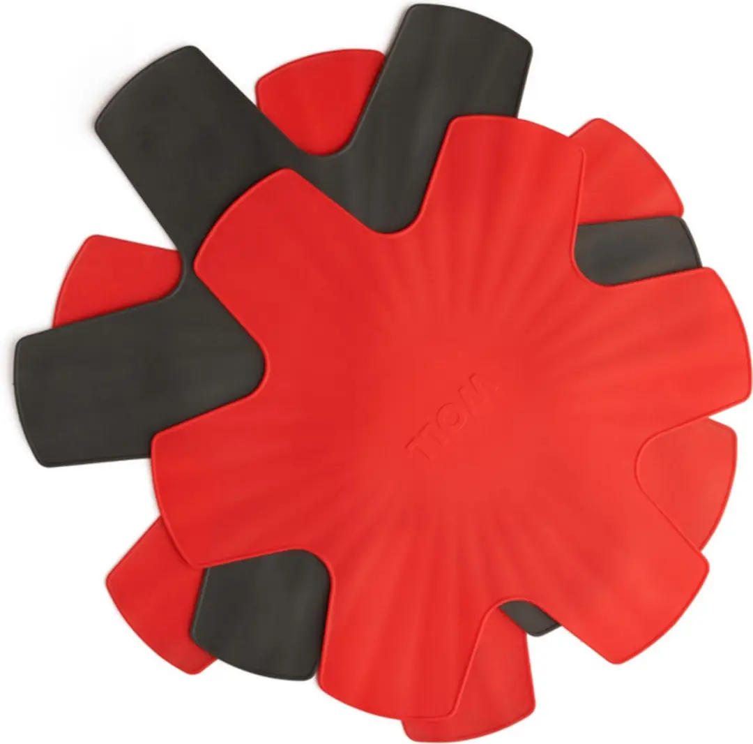 Woll Panbeschermers Set 3 Stuks - Siliconen 40/35cm - Rood/Grijs - afbeelding 6 van 6