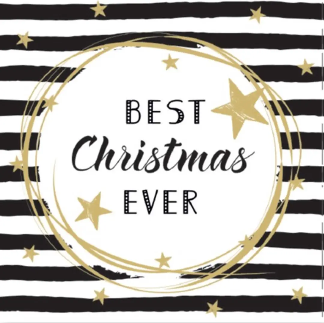 Duni Best Christmas Ever Kerst Tafelservetten 33x33cm - 20 Stuks - Multi