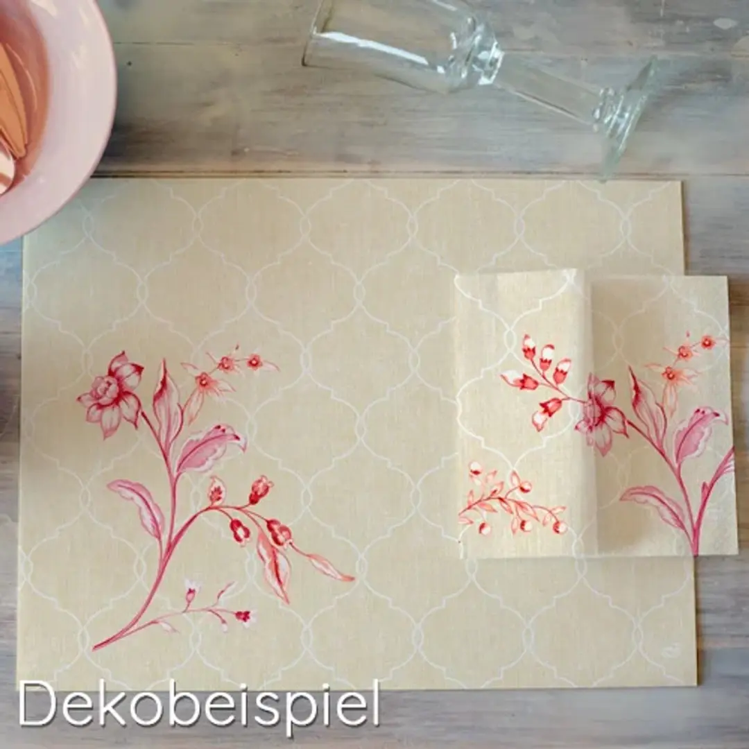 Duni Placemats Bloemenprint - 100 Stuks