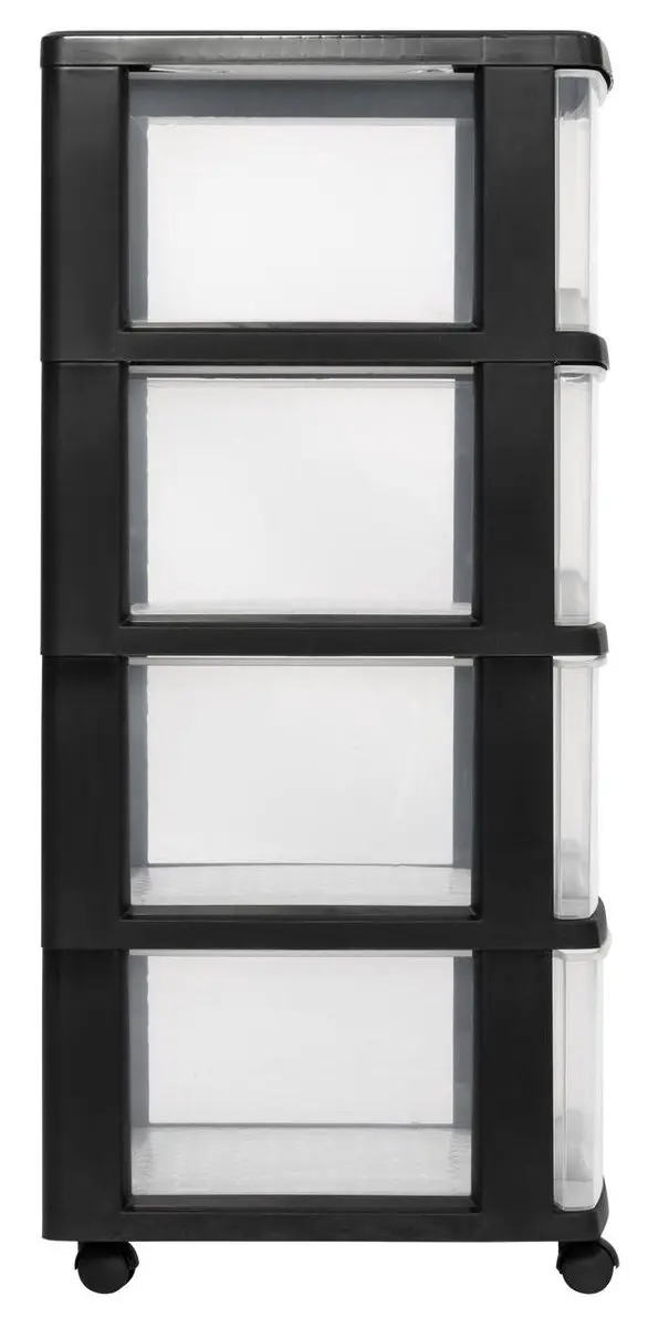 Curver Essentials Ladesysteem 4x20L - Zwart