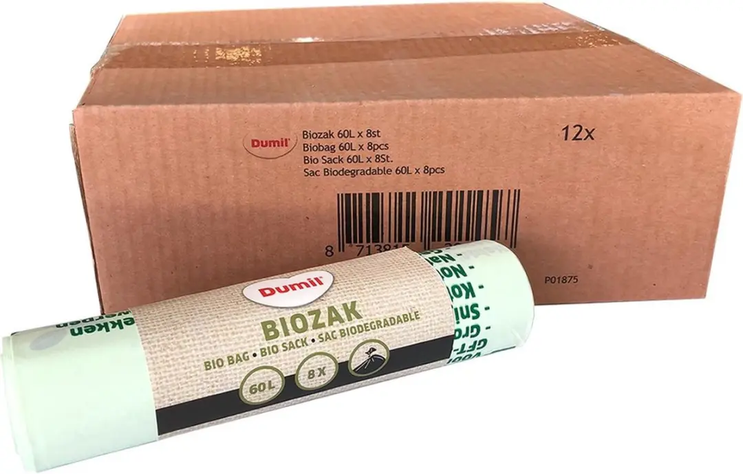 Dumil Biozakken 60L Groen 60x80cm