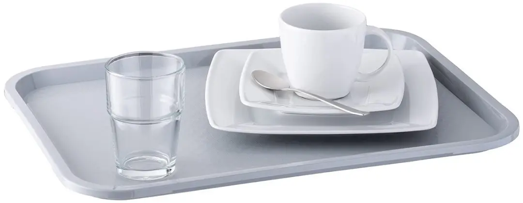 APS Grijs Ovaal Dienblad 45x35cm - Set van 6
