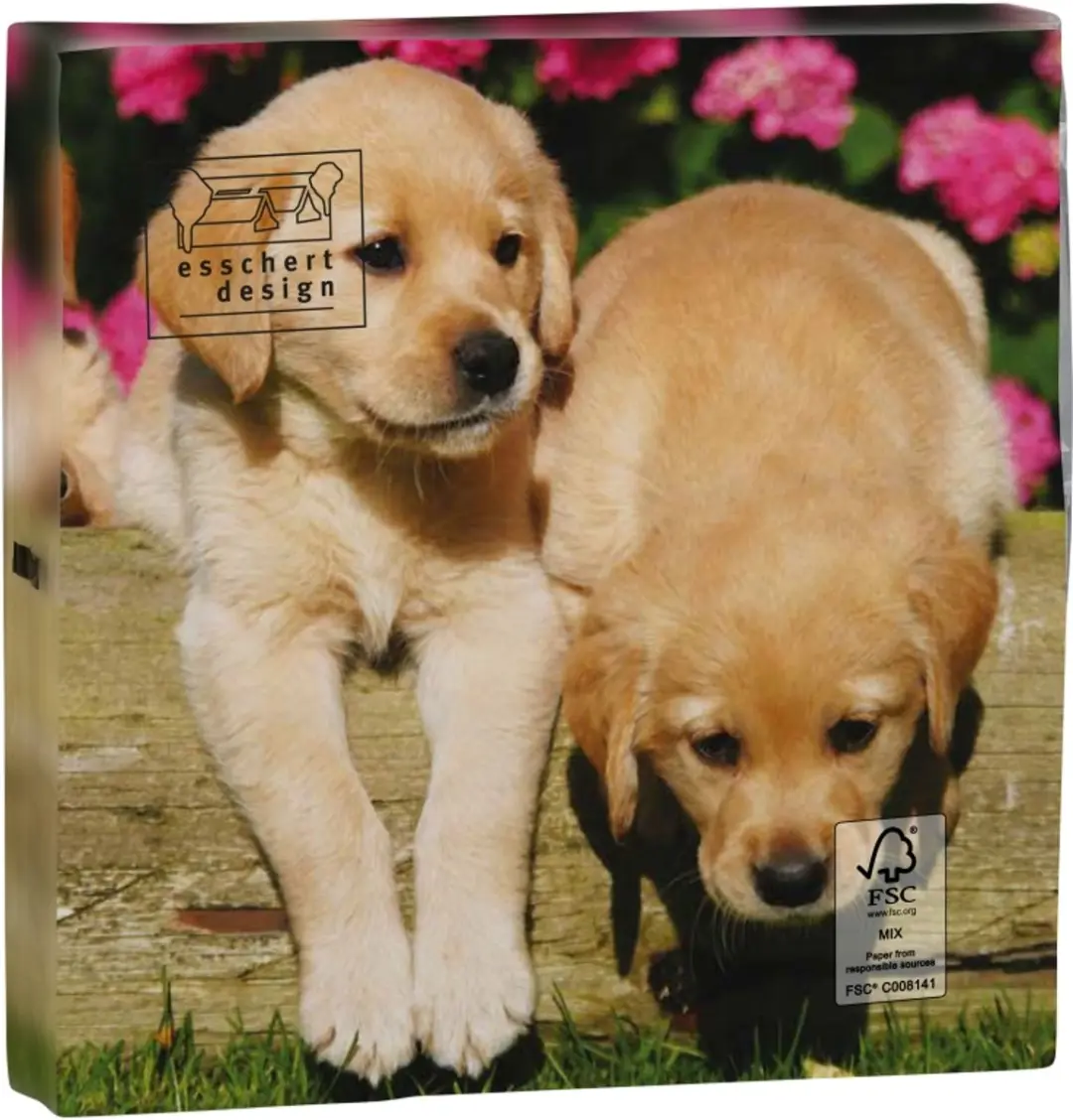 Esschert Design Lunch Servetten Puppy's 33x33cm