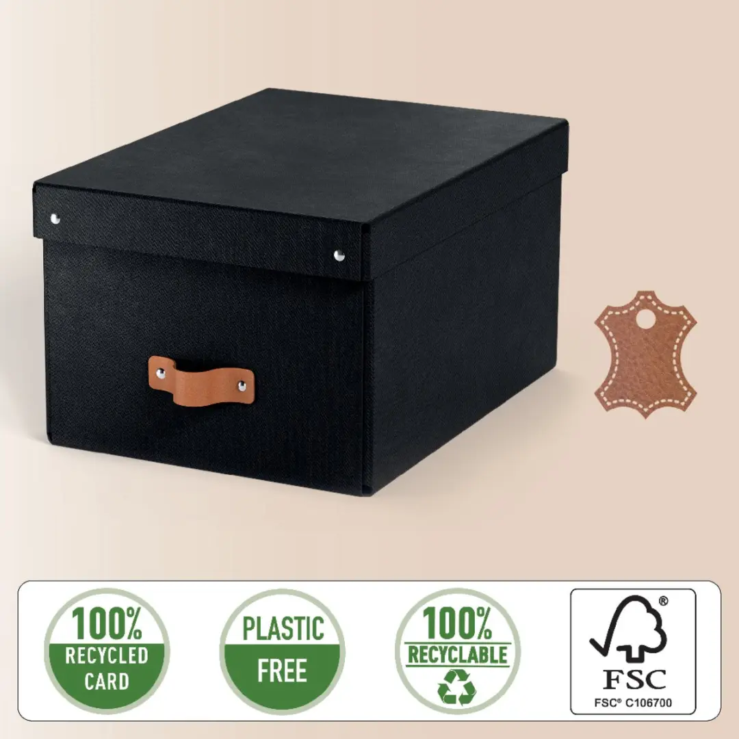 Leitz Puro Opbergdoos 17L - Set van 2 - Zwart - afbeelding 6 van 6