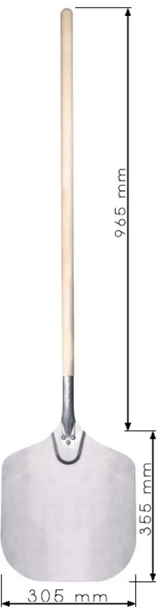 HENDI Vierkante Pizzaschep 305x1320mm - Houten Greep