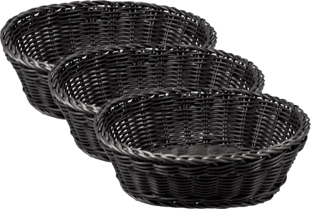 Cosy&Trendy Stokbroodmandje Ovaal Zwart - 25cm