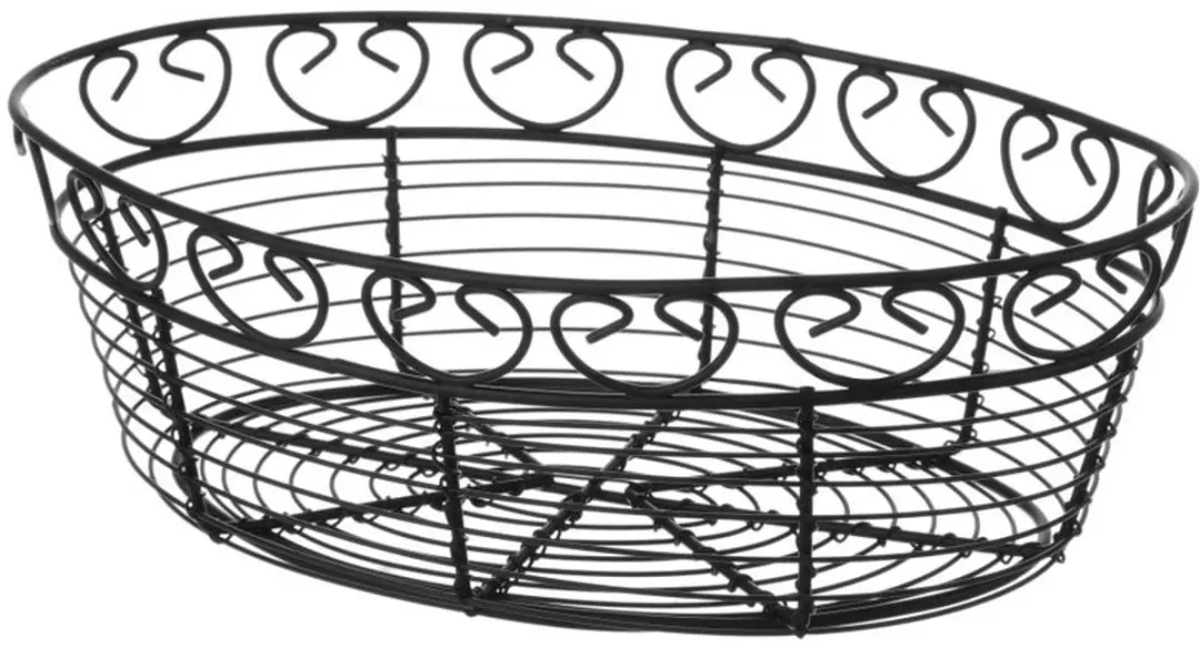 HENDI Ovaal Draadmandje Deco - 255x160x80mm - Zwart