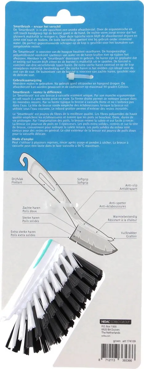 Sorbo Smartbrush Afwasborstel - Mintgroen