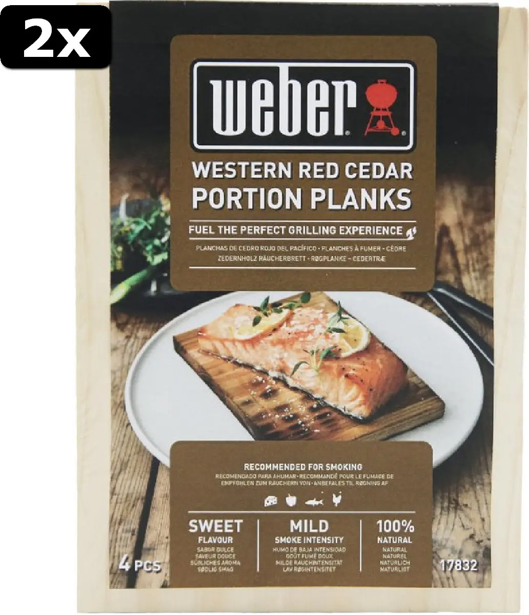 Weber Western Red Cedar Wood Portion Planks 17832 - 8 Stuks
