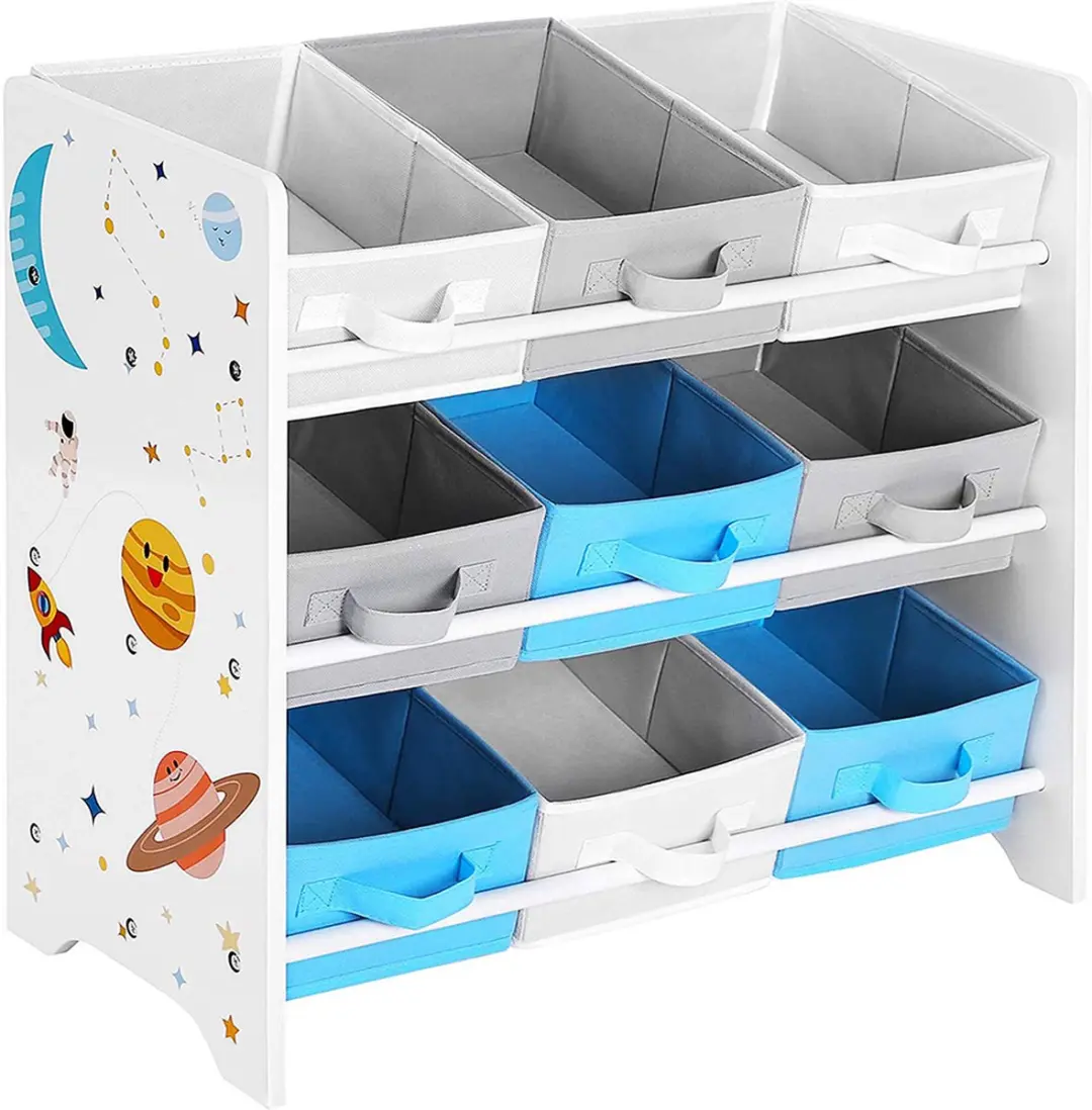 Songmics Speelgoed Organizer 9 Vakken - 50L - Wit