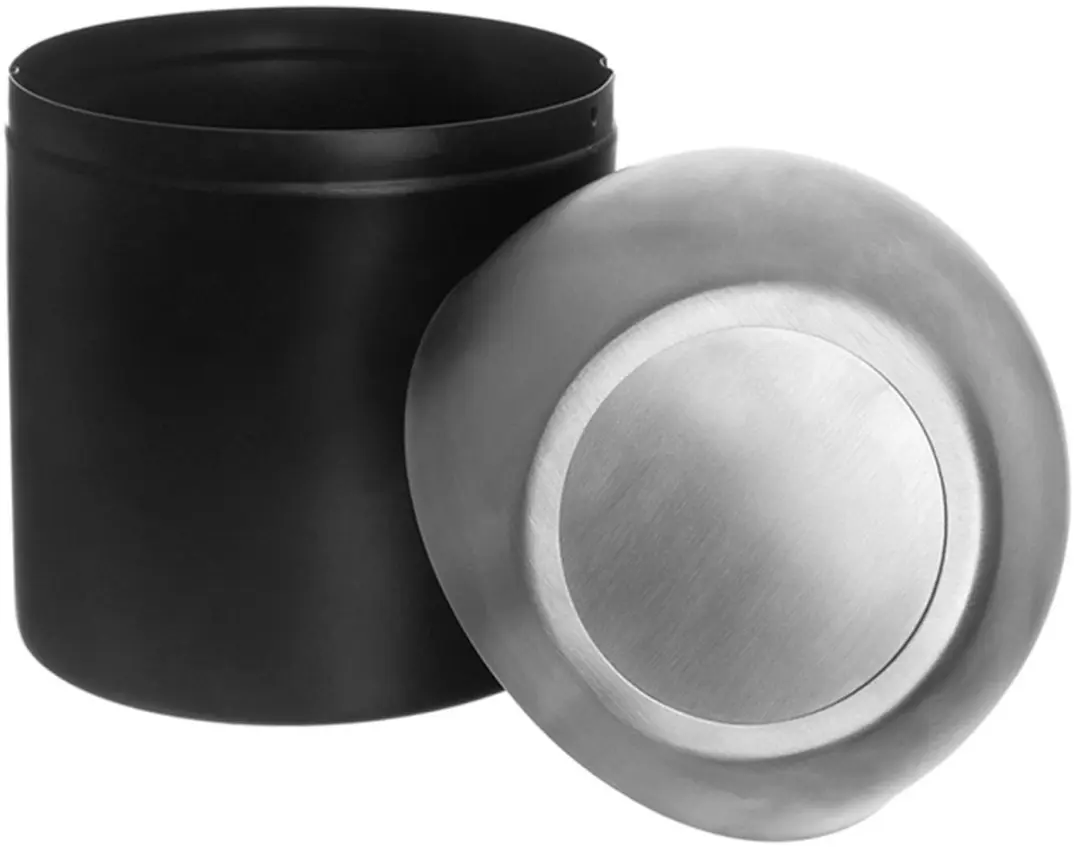 Orion Black Serie Stalen Prullenbak 1,2L - Zwenkdeksel - afbeelding 5 van 5