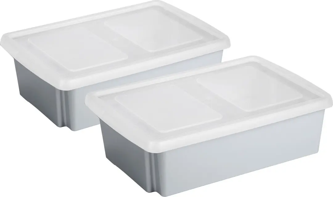 Sunware Nesta Opslagboxen Set - 2 Stuks 30L - Grijs