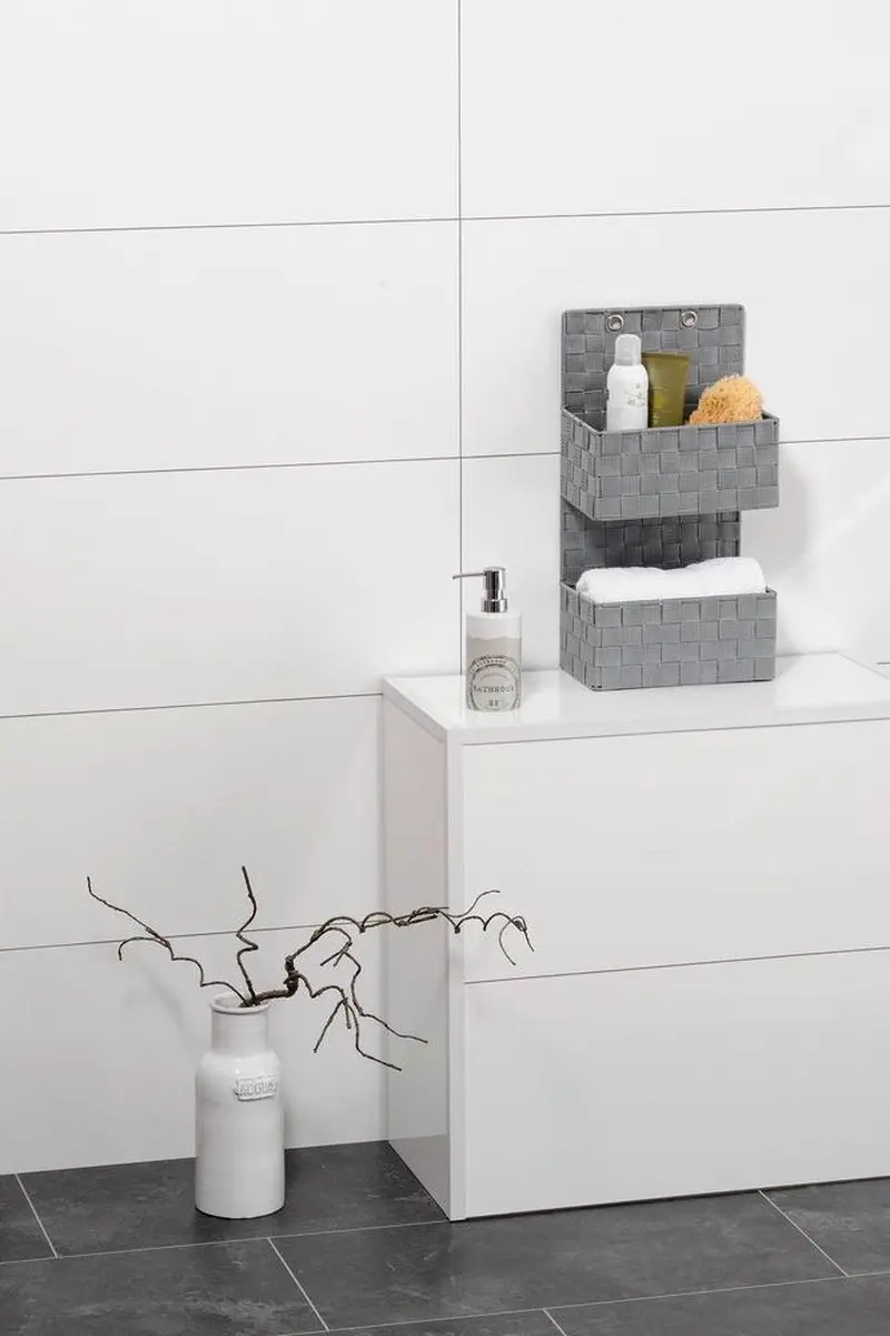 Wenko Adria Badkamer Organizer 25x48cm - Grijs - afbeelding 4 van 6