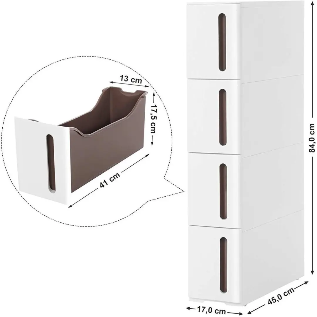 Songmics Nancy's Trolley Badkamer Trolley - Wit - afbeelding 2 van 6