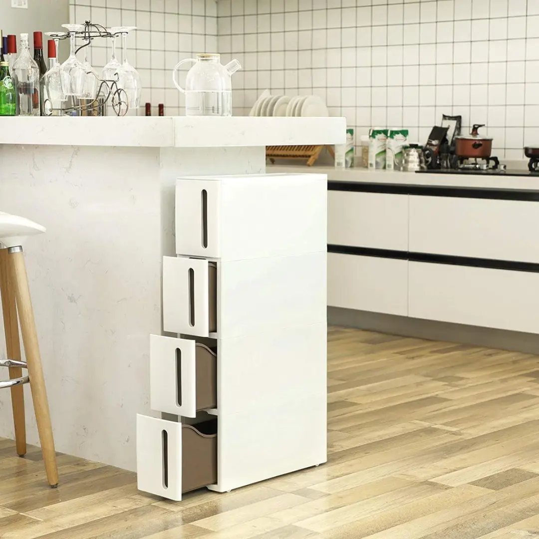 Songmics Nancy's Trolley Badkamer Trolley - Wit - afbeelding 3 van 6