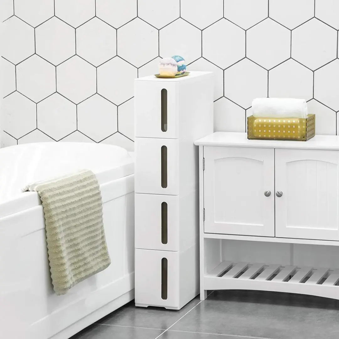 Songmics Nancy's Trolley Badkamer Trolley - Wit - afbeelding 4 van 6