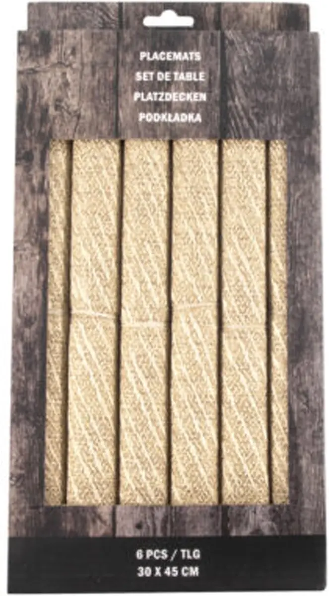 Svenska Living Placemats Goud - 12 Stuks 45x30cm