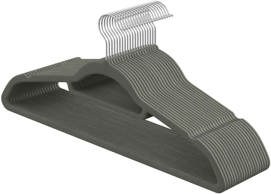 Songmics Kledinghangers Fluweel 20 Stuks - Grijs