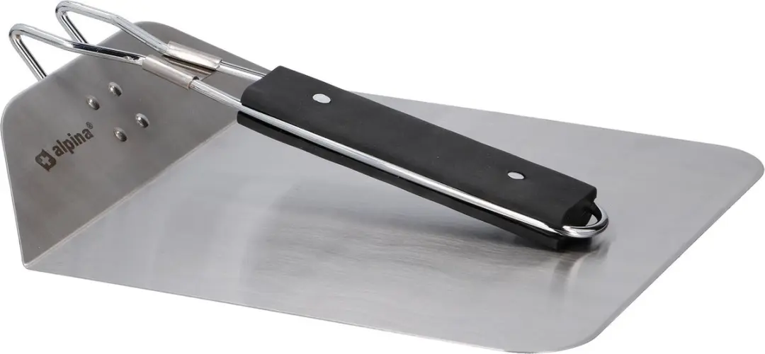 Alpina Pizzaschep 53cm - Inklapbaar RVS Handvat - Zwart/Zilver