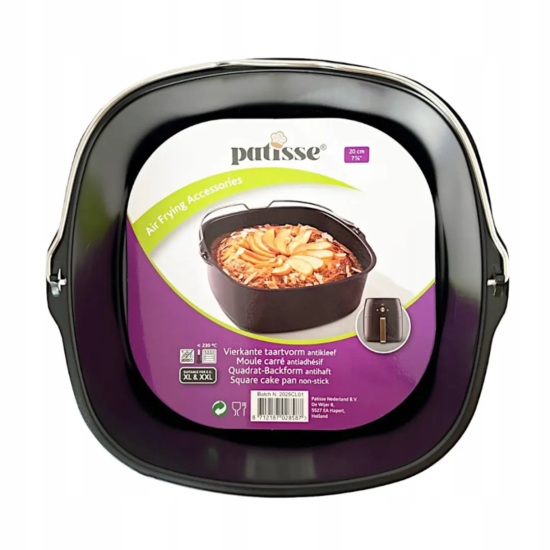Patisse Airfryer Bakvorm 20cm - Zwart