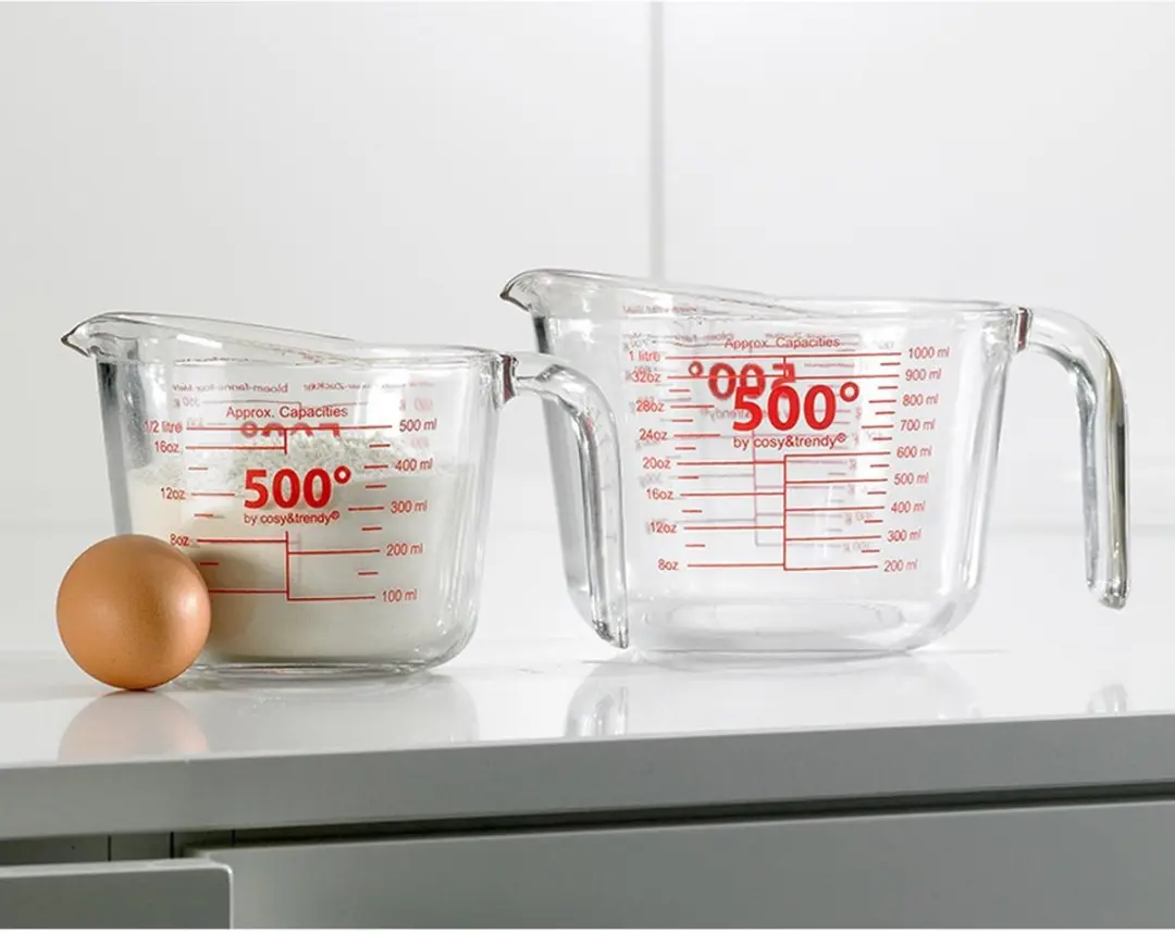 Excellent Houseware Glazen Maatbeker 1000ml - Hittebestendig