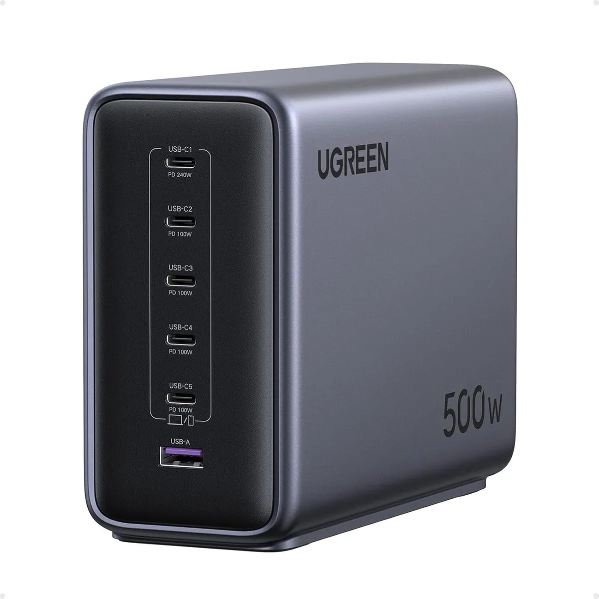 Ugreen Nexode 500W GaN USB-C Oplader 6-poorts
