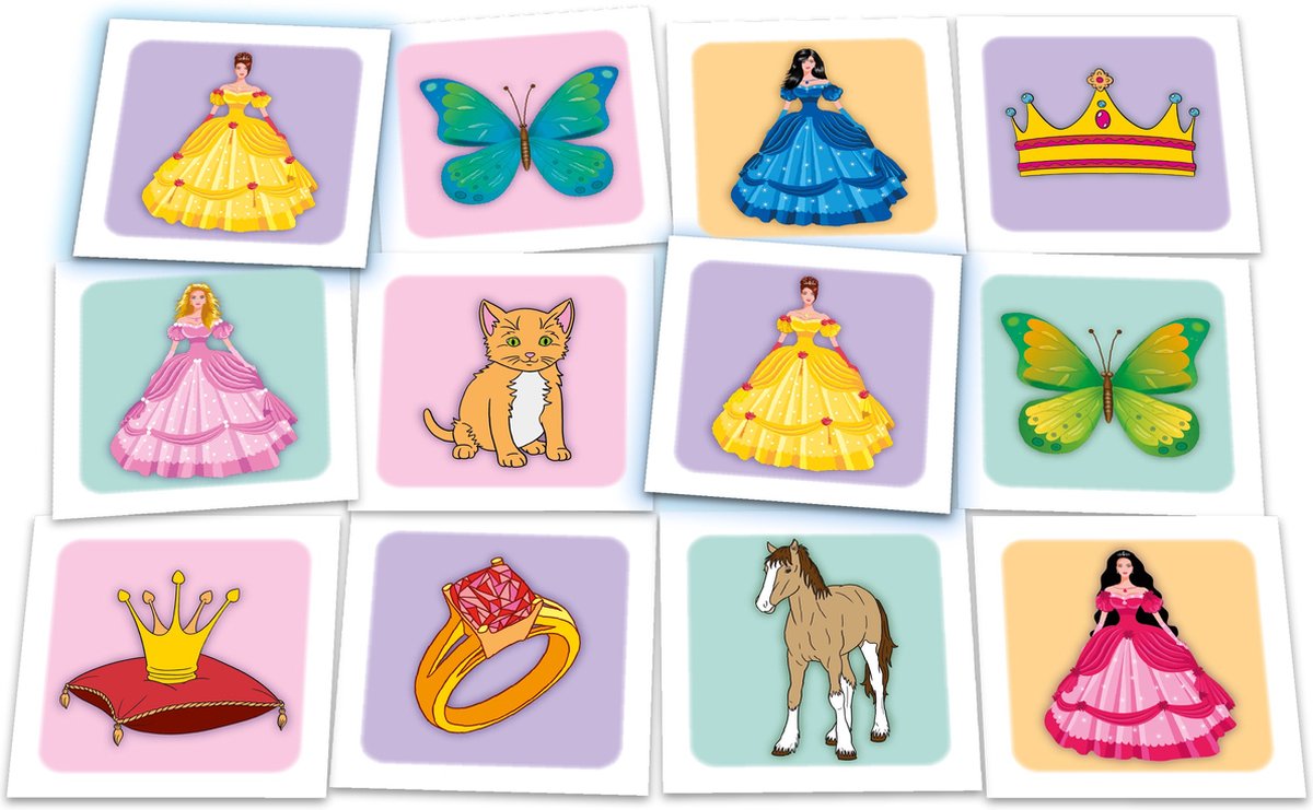 Tactic Memory - Kaartspel - Memo - Prinsessen en dieren