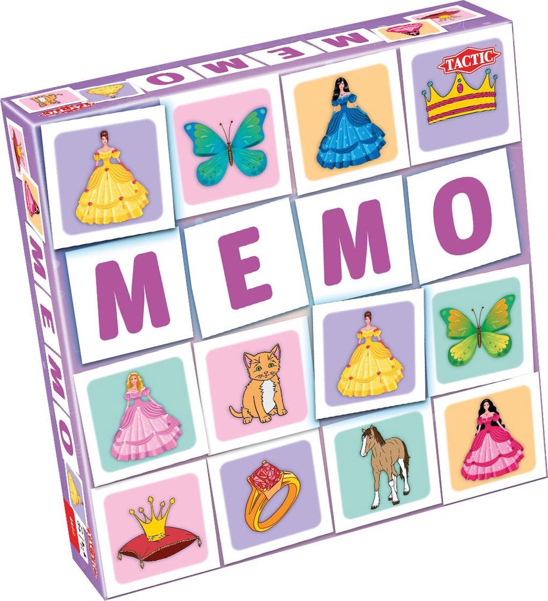 Tactic Memory - Kaartspel - Memo - Prinsessen en dieren