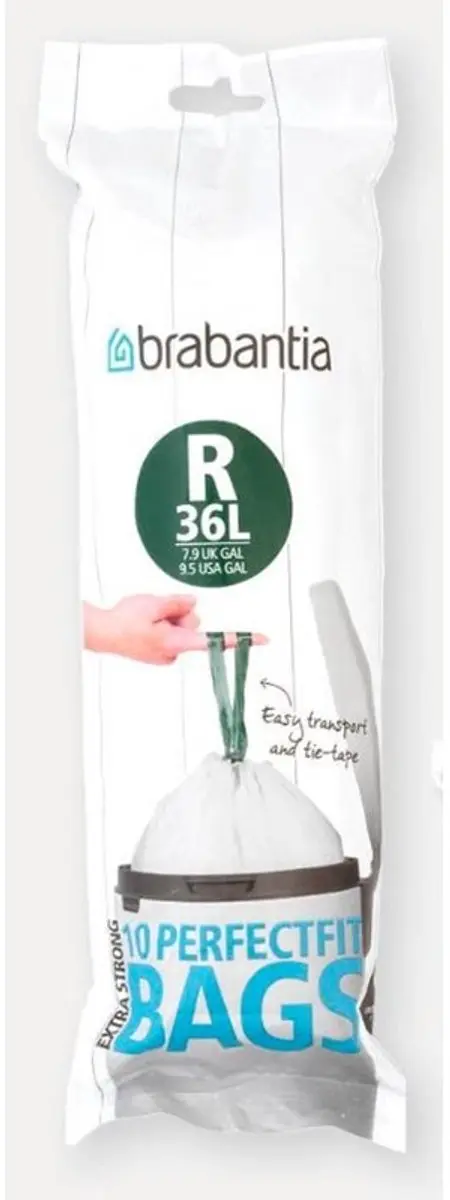 Brabantia PerfectFit Afvalzakken 36L Code R - 10 Stuks