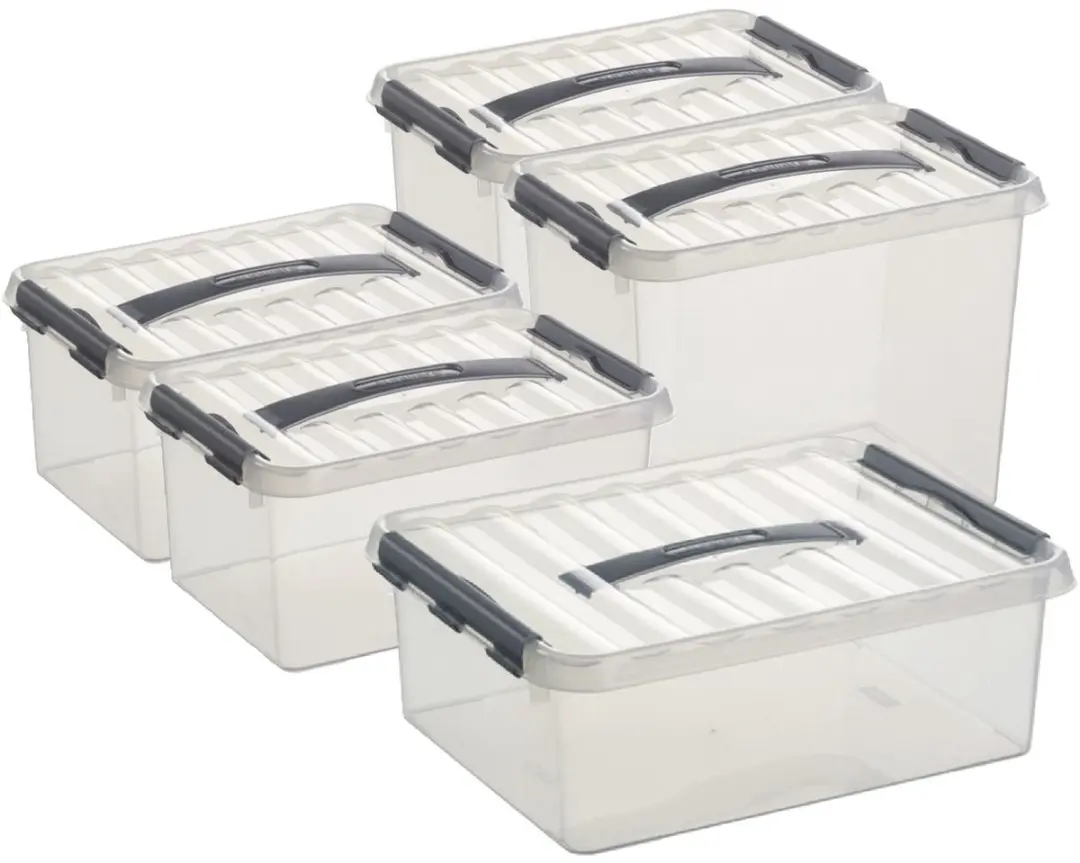 Sunware Q-Line Opbergboxen Set 5 Stuks - 6/9/12L