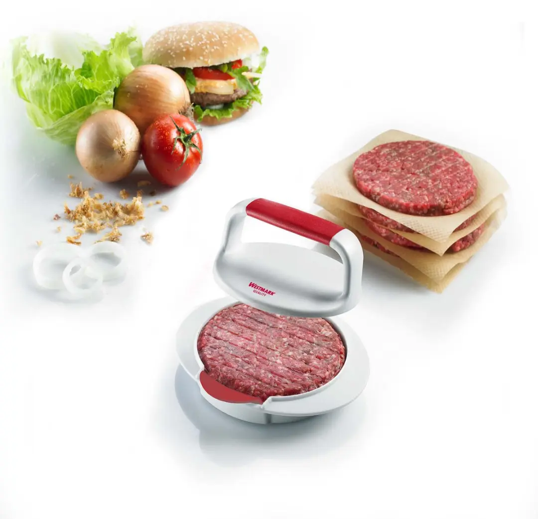 Westmark Hamburger Maker 62332260 - Ø11,5cm - Wit/Rood