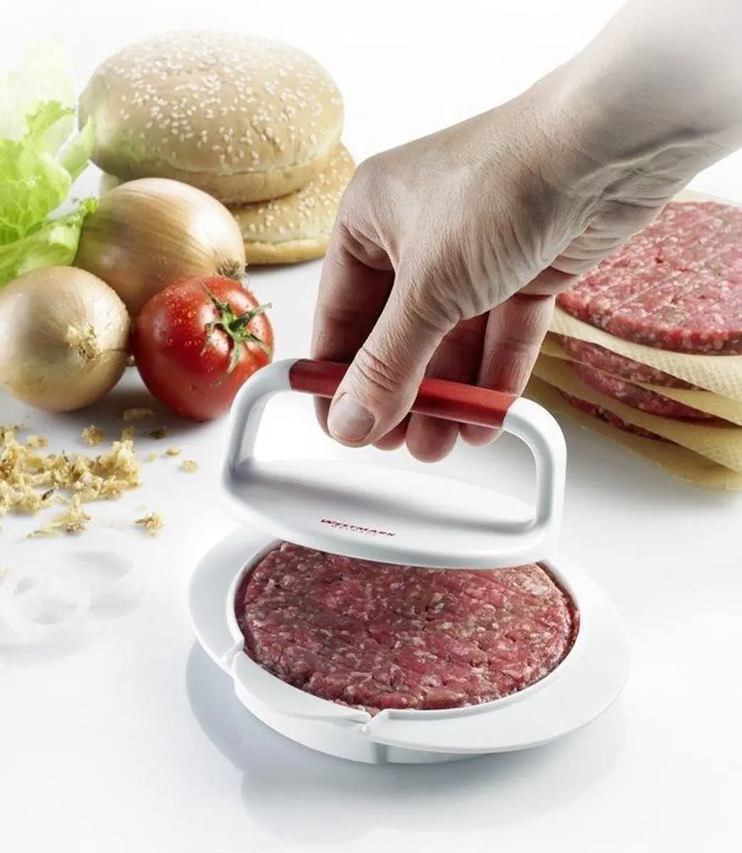 Westmark Hamburger Maker 62332260 - Ø11,5cm - Wit/Rood - afbeelding 6 van 6
