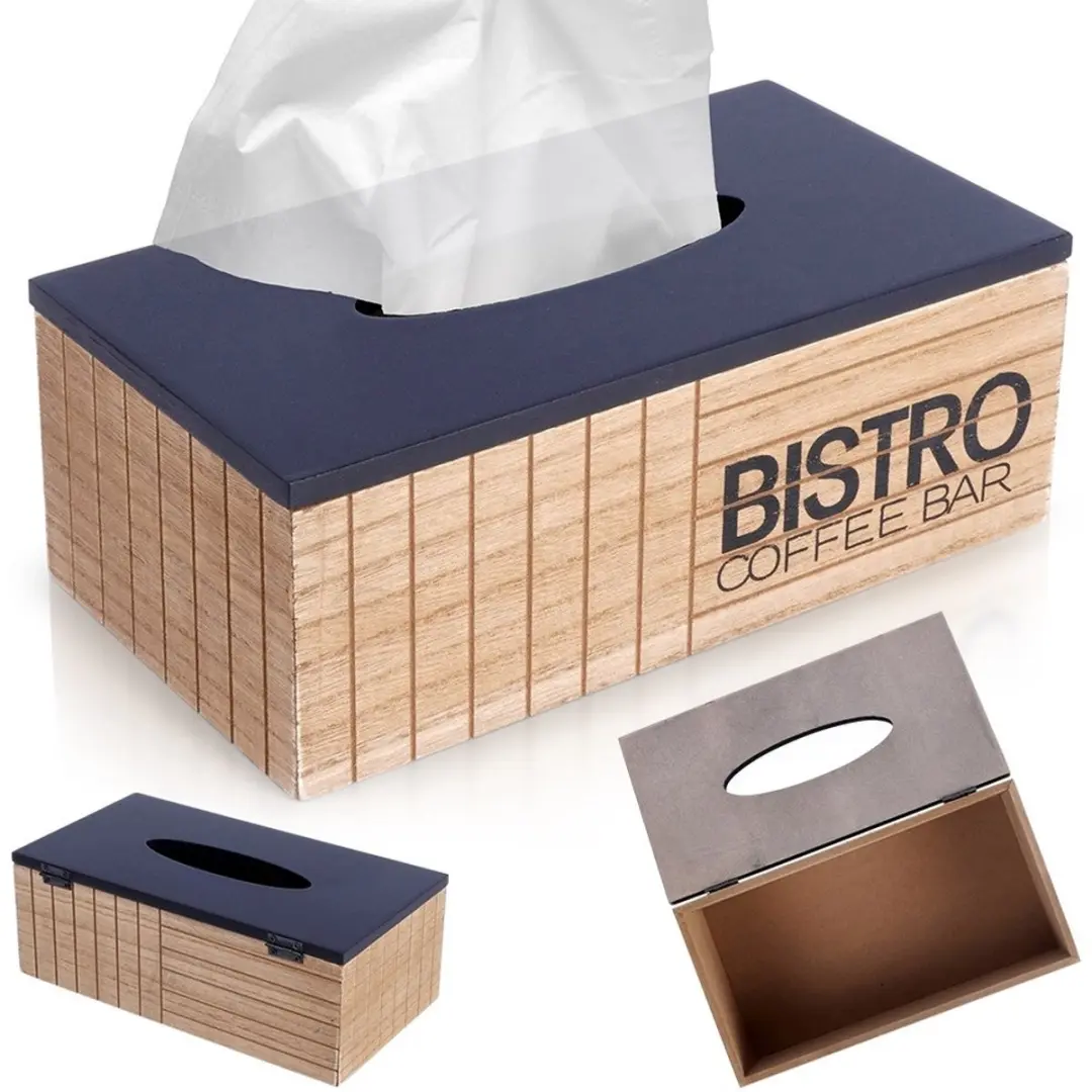 Excellent Houseware Tissuebox Bistro 25x13,5x9cm - Bruin