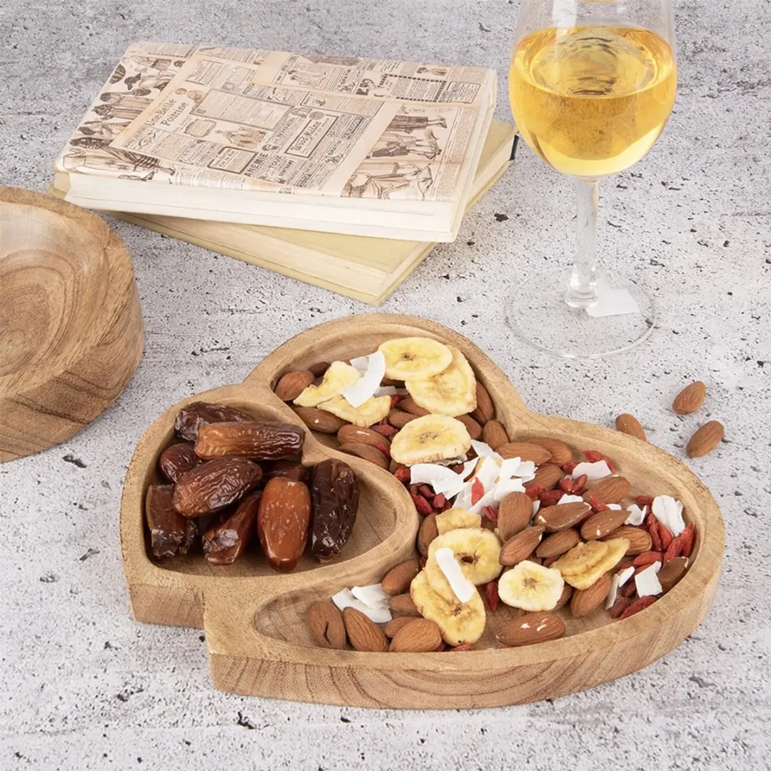 Orion Serveerplank Dubbel Hart Mango Hout - 23x20cm