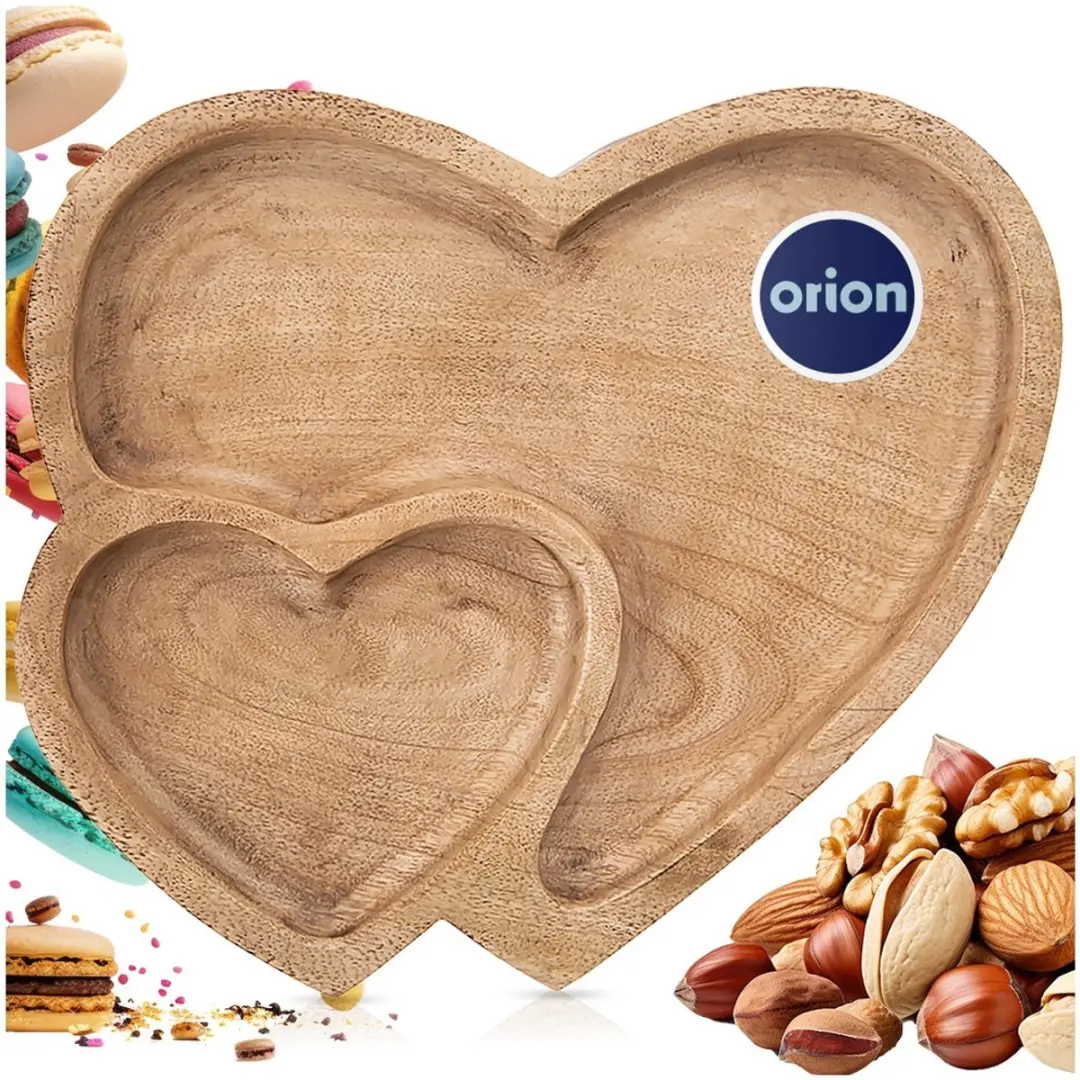 Orion Serveerplank Dubbel Hart Mango Hout - 23x20cm