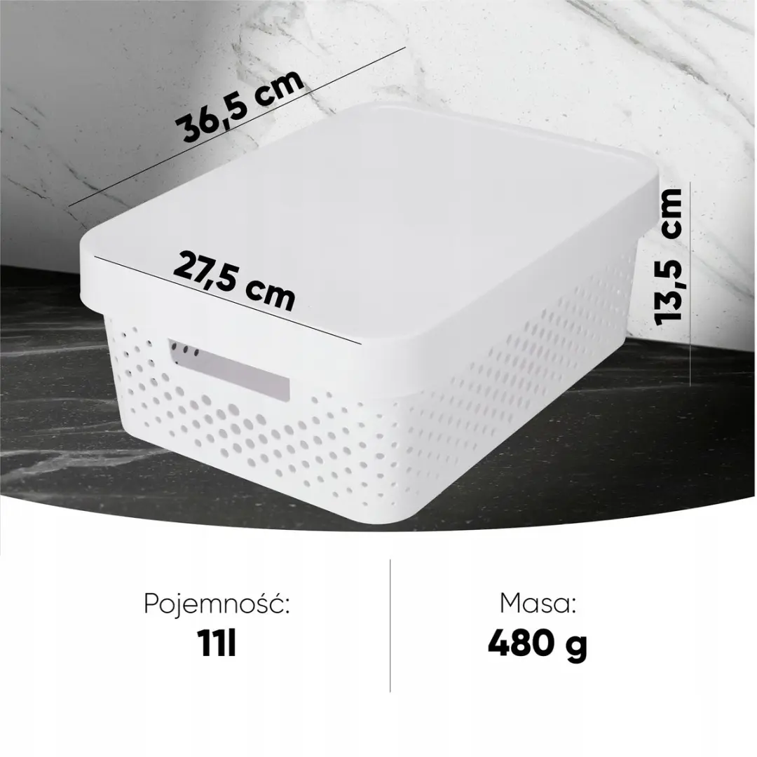 Curver Opengewerkte Container 11L - Infinity Deksel - Wit