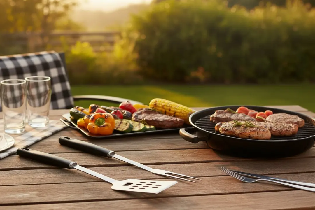 Cookinglife Fire & Flavour BBQ Gereedschapset 3-delig - RVS & Kunststof - Zwart/Grijs