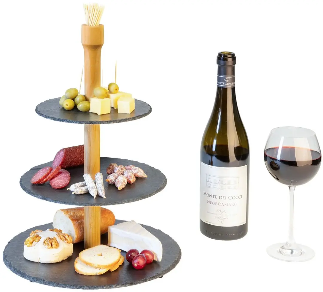Westmark Tapas Friends Etagère 3 Niveaus - 100 Priks - Steengrijs