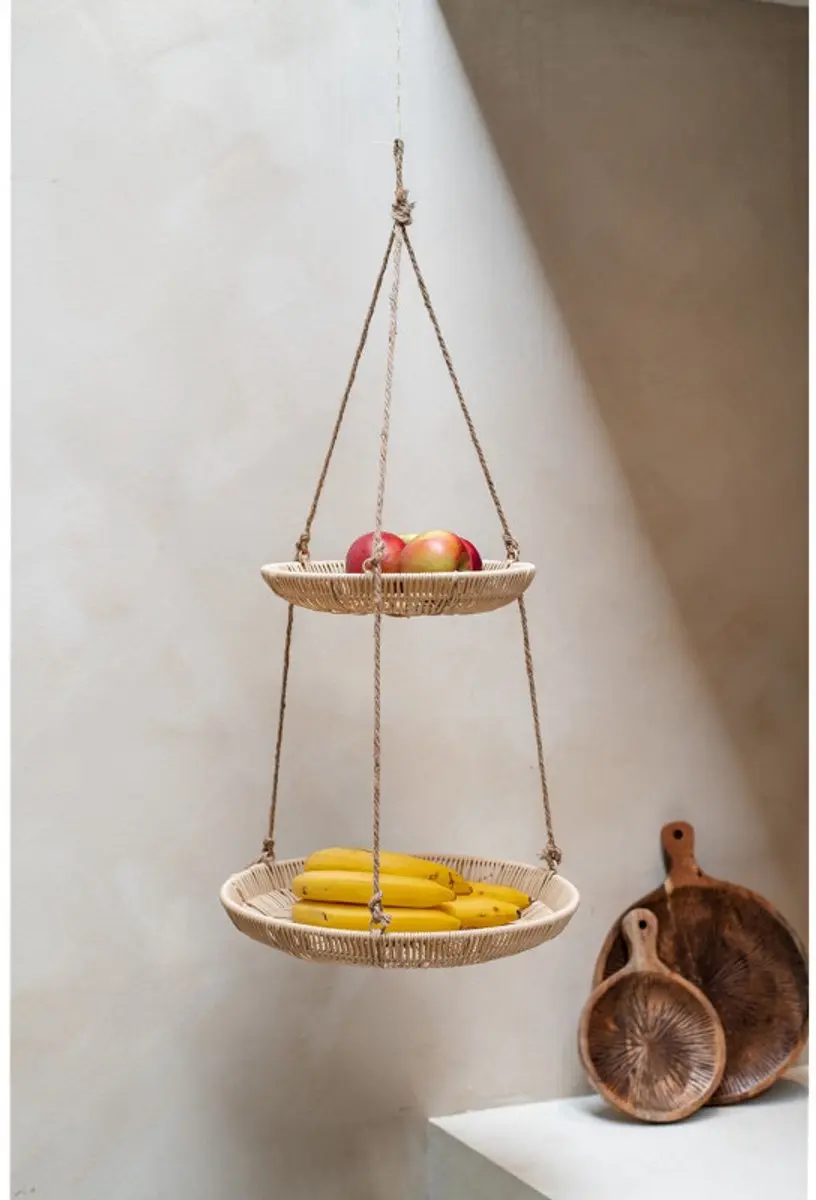 Home Society Hangende Etagère Beige - 92cm