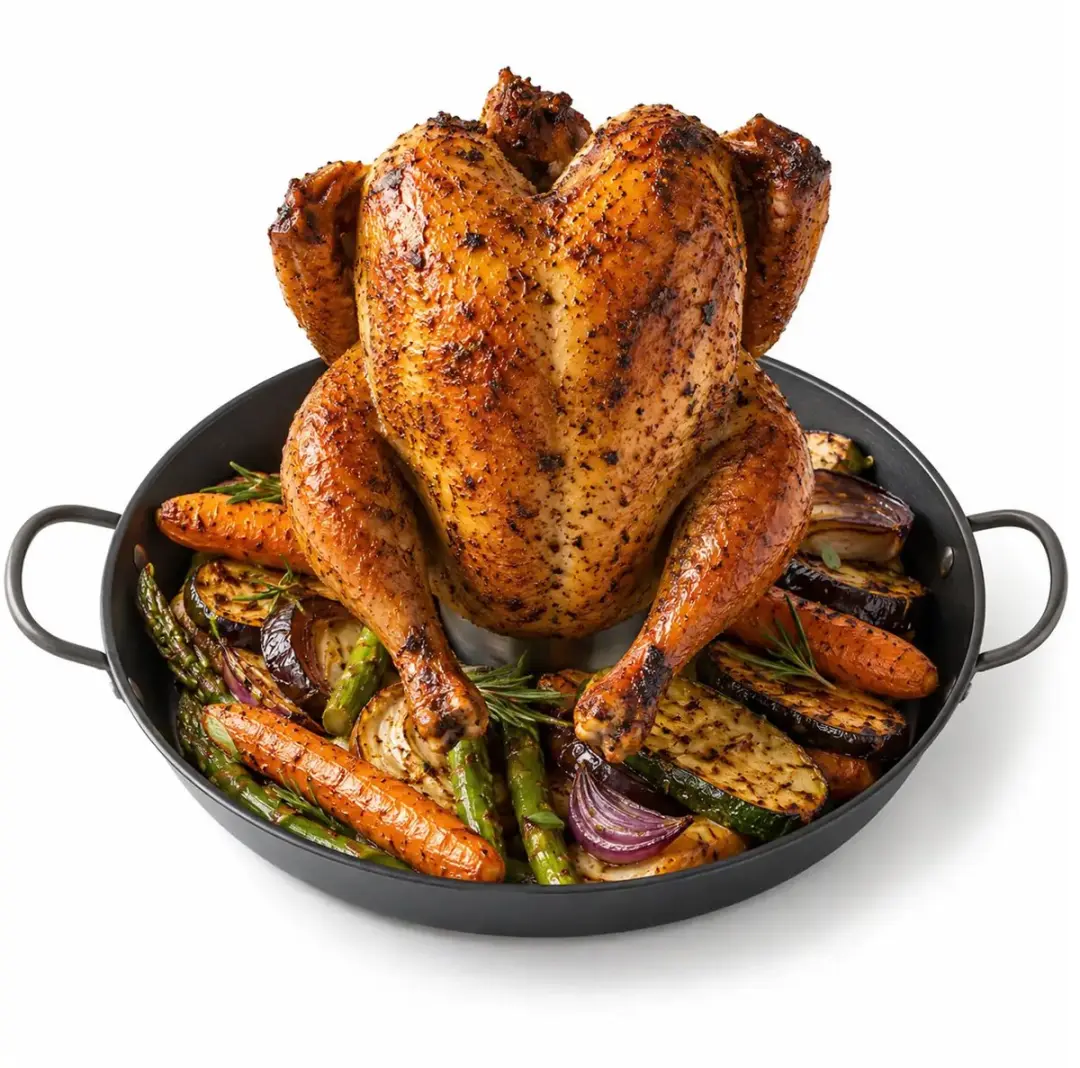 Jamie Oliver Barbecue Kip Grill 30cm Beer Can Chicken - Grijs