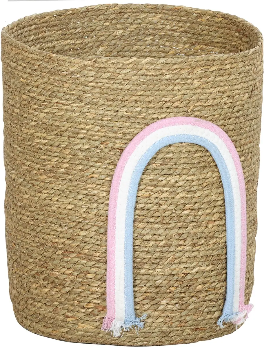 Homcom Opbergmand Zeegras Natuurlijk 30x30x35cm