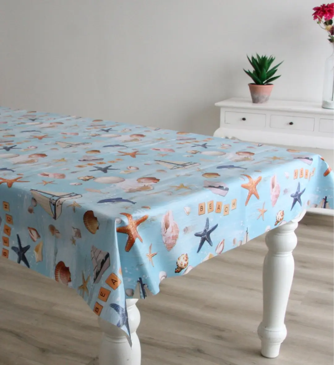 Bellatio Design Tafelzeil Maritiem Strand 140x300cm - Multi